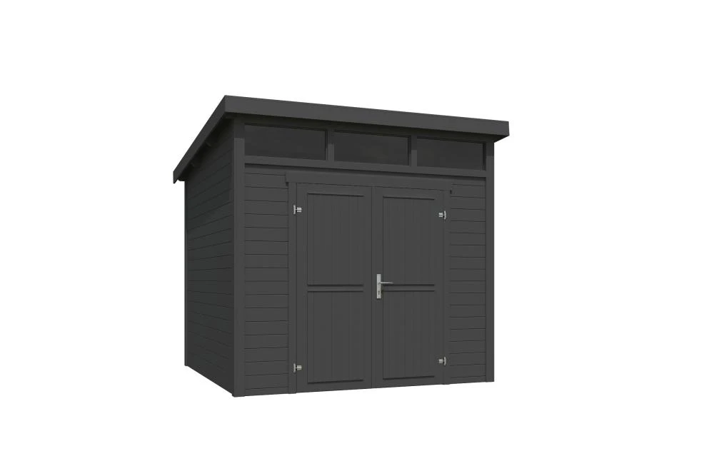 Outdoor Life Blokhut Kibo 3 Carbon Grey 250 x 250 cm - Afbeelding 2